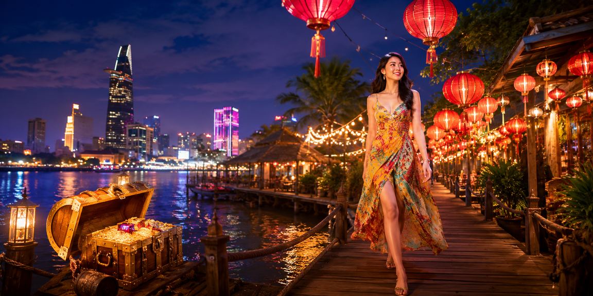 Người dùng tại TP.HCM theo dõi sự kiện thể thao và đặt kèo bóng đá trên điện thoại tại chợ đêm